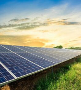 solar-panel-cell-on-dramatic-sunset-sky-background-free-photo